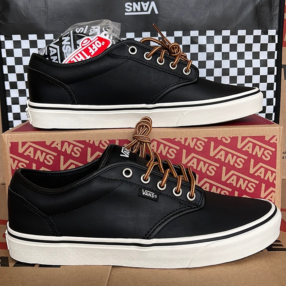 Vans Men’s Atwood Leather Black/Marshmallow sneakers